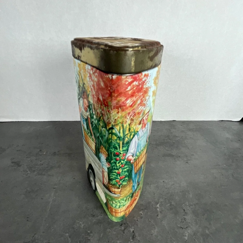 Vintage Girl Scouts Food Bank Harvest Tin 1990s to Present Collectible‎